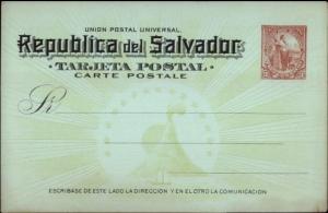 Republica Del Salvador Union Postal Card Printed Postage c1900