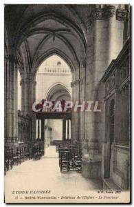 Old Postcard Saint Florentin of the Interieur & # 39eglise The perimeter