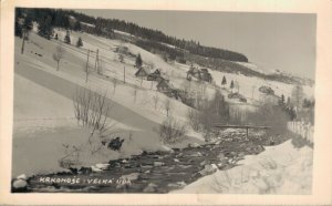 Czech Republic Krkonose Velka Upa Krkonoše Vintage RPPC 07.53