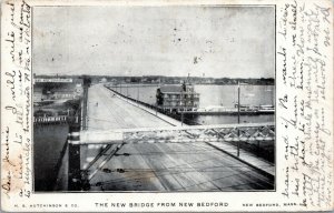 postcard New Bedford MA - The New Bridge from New Bedford