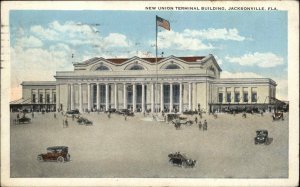 Jacksonville Florida FL Train Station Depot 1910s-30s Postcard