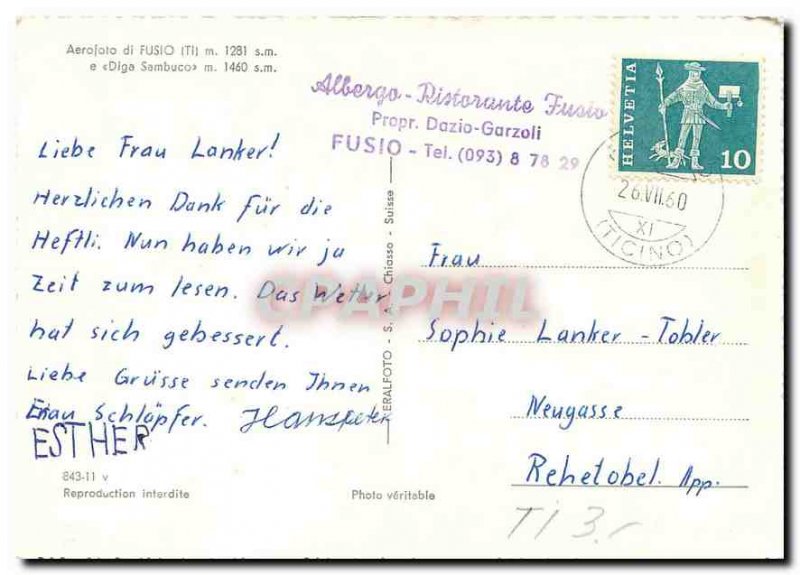 Postcard Modern Aerofato di Fusio