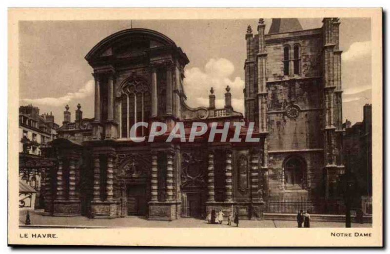 Old Postcard Le Havre Notre Dame