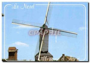 Postcard Modern Look at Northern France the mill of Villeneuve d'Ascq Windmill