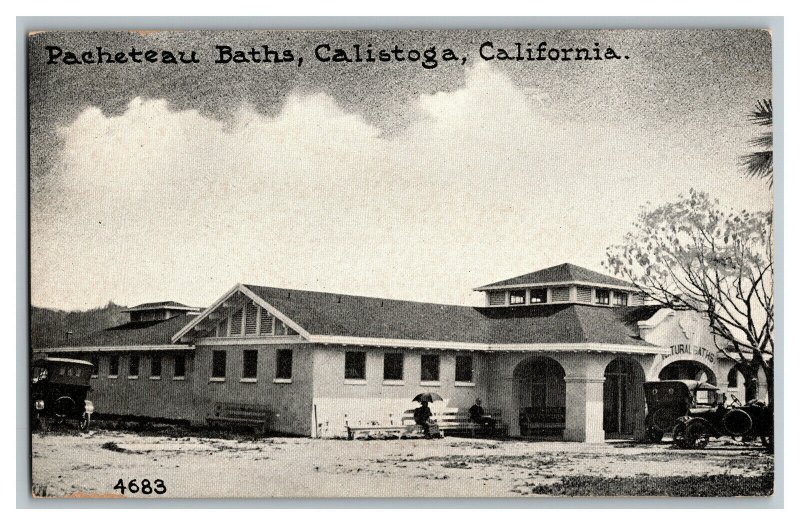 Pacheteau Baths Calistoga California Vintage Standard View Postcard 