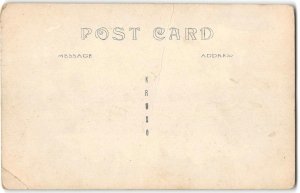 Albert Lea, Minnesota RPPC Railroad Tracks, Snow Scene 1910s Antique Postcard