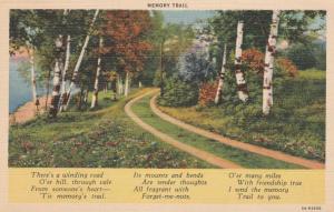 Winding Road through Birch Trees Memory Trail Maine pm 1941