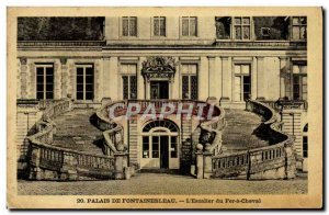 Old Postcard Palais De Fontainebleau L & # 39Escalier Fer a Cheval