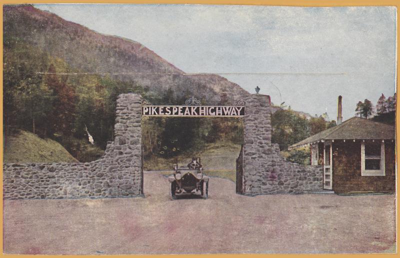 Colorado Springs, Colo., Very early view of the entrance Pike's Peak