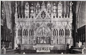 USA Trinity Church High Altar and Reredos New York City Postcard 02.75