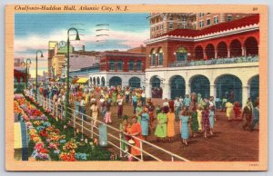1950's Chalfonte Haddon Hall Atlantic City New Jersey NJ Flowers Posted Postcard