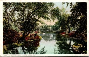 Vtg 1918 The Lake Scenic View Lincoln Park Illinois IL Antique Postcard