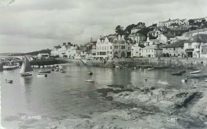 Vintage Rp Postcard St Mawes Cornwall Real Photo