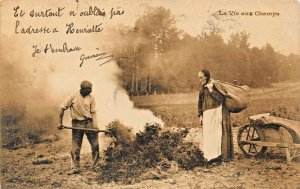 LA VIE AUX CHAMPS~FRENCH AGRICULTURAL~1905 PHOTO POSTCARD