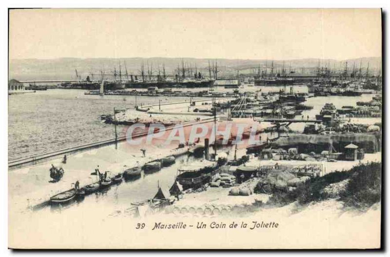 Old Postcard Marseille a corner of the Joliette