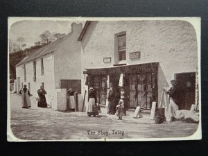 Wales Carmarthenshire TALOG Post Office & Shop c1913 RP Postcard