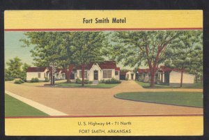 FORT SMITH ARKANSAS FORT SMITH MOTEL VINTAGE LINEN ADVERTISING POSTCARD