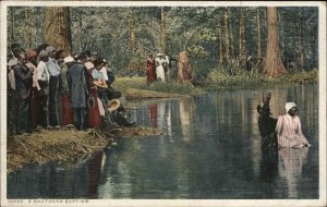 Baptism Black Americana Social History Detroit Publishing c1910 Postcard