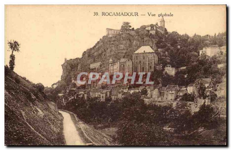 Rocamadour Old Postcard General view