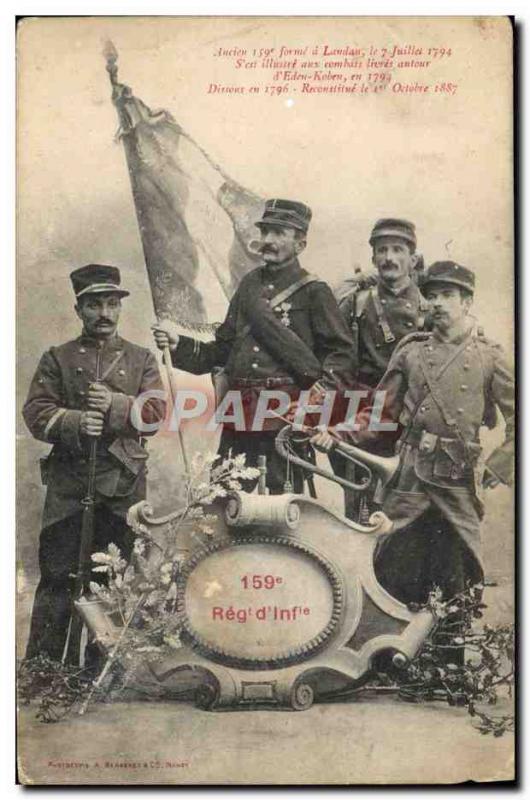 Postcard Old Army 159th Regiment d & # 39infanterie