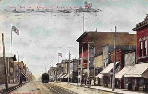 Tower Avenue Looking South Centralia Washington 1912 postcard