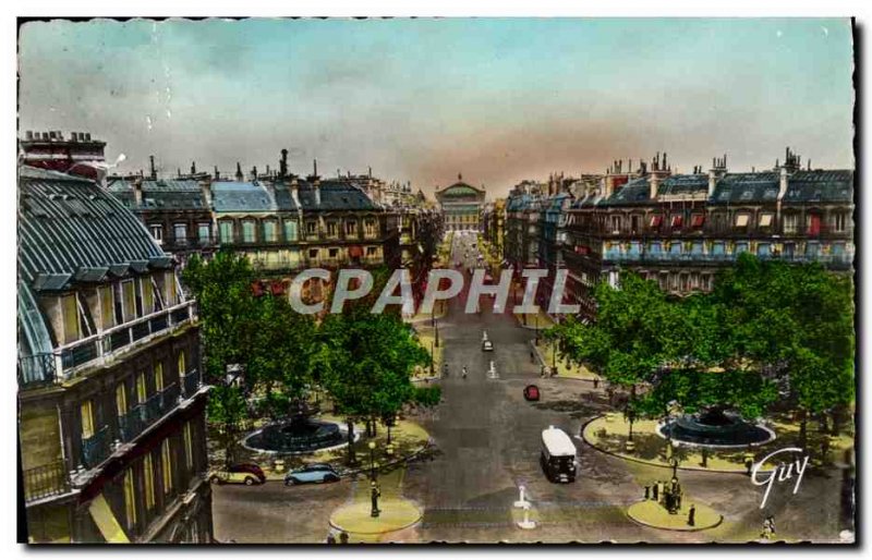 Modern Postcard Paris and Avenue Wonders of & # 39Opera