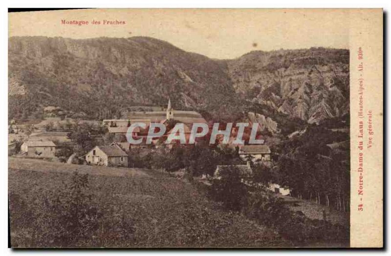 Postcard Old Mountain Franches Our Lady of Laus Hautes Alpes General view