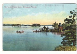 View From Devil's Oven, Thousand Islands Ontario, Antique Stedman Bros Postcard