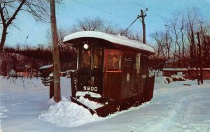 Branford Electric Railway Museum, CT Snow Plow Trolley c1950s Vintage Postcard