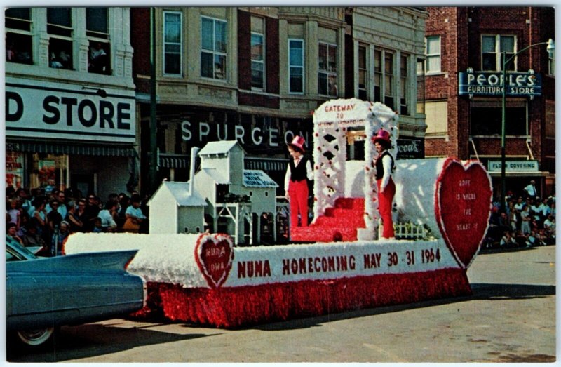 c1960s Numa, IA Centerville Pancake Day Parade Float Mining Scene Downtown A133