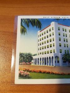 Antique/Vintage Florida Postcard, Gulf Stream Hotel, Lake Worth, Florida