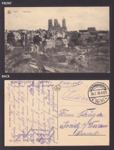 GERMANY 1915, Fieldpost card, Laon France, WWI