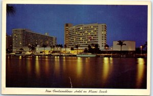 Postcard - New Fontainebleau Hotel on Miami Beach, Florida