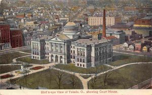 Court House Birds Eye View Toledo Ohio 1909 postcard