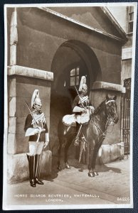 Mint England real Picture Postcard Horse Guards Sentries Whitehall London