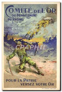 Old Postcard Gold Committee of the department of Rhone Pour your Golden Army