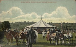 Stafford Springs Connecticut CT  Merry Go Round Amusement Park Carousel Postcard