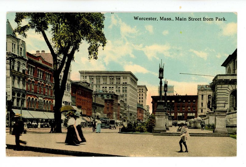 MA - Worcester. Main Street from Park