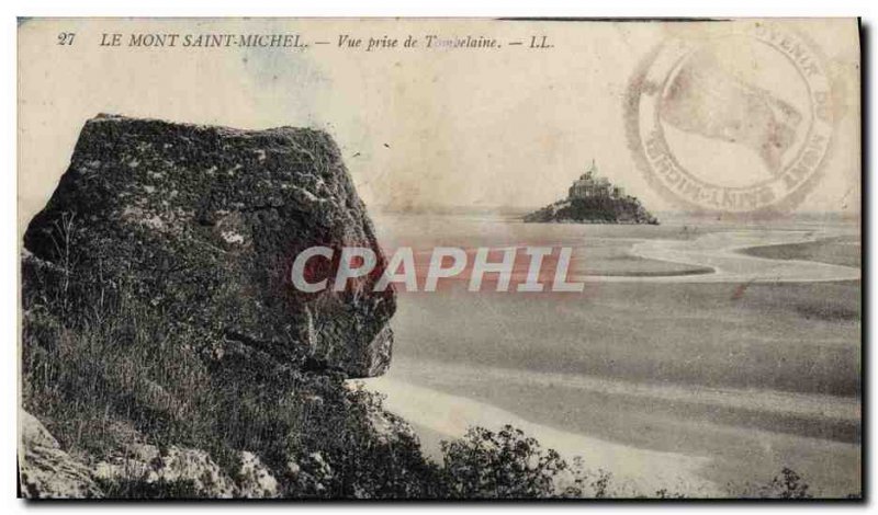 Old Postcard Mont Saint Michel View from Tombelaine