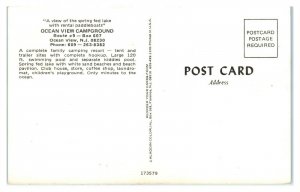 Ocean View Campground, Ocean View, NJ Postcard *6V39