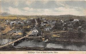 E85/ East Sparta Ohio Postcard Stark County 1912 Birdseye Store Homes