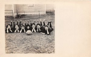 J24/ Louisville Colorado RPPC Postcard c10 Girls High School Basketball Team 163