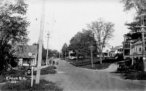 Epsom NH Knowles Store & Post Office Gas Pump Real Photo Postcard