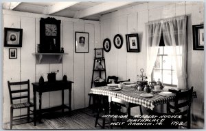 Interior Herbert Hoover Birthplace West Branch Iowa IA Real Photo RPPC Postcard