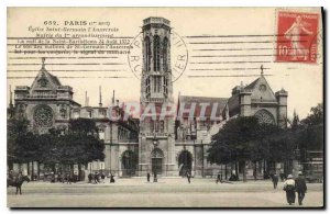 Old Postcard Paris I stop Saint Germain l'Auxerrois church hall 1st District