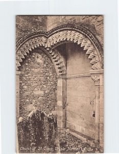 Postcard Triple Norman Arch Church of St. Cross Oxford England