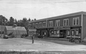 Brooks ME Main Street First National Store Fire Department Old Car Tractor RPPC