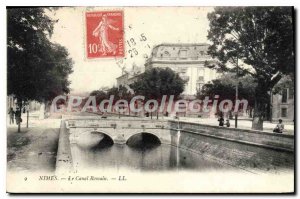 Postcard Ancient Roman Nimes Canal