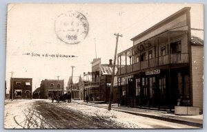 K44/ Withee Wisconsin RPPC Postcard c1910 Main Street Stores Livery  241