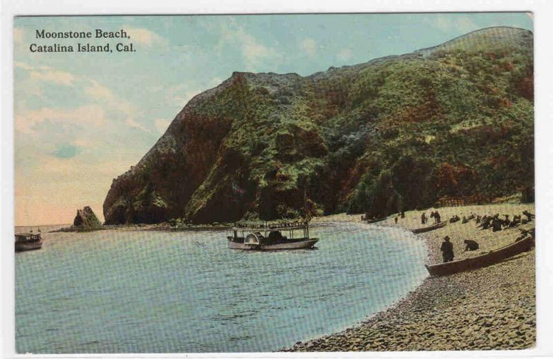 Moonstone Beach Catalina Island CA 1910c postcard